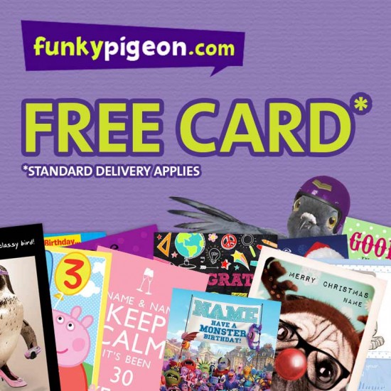 COUPON Free Funky Pigeon Card Worth 2 99 Miss Thrifty